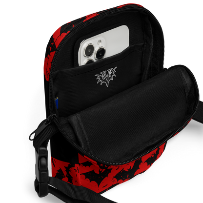 Ruby Red Gothic Utility Bag – Bold and Functional for Dark Aesthetics