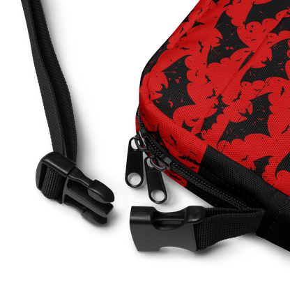 Ruby Red Gothic Utility Bag – Bold and Functional for Dark Aesthetics