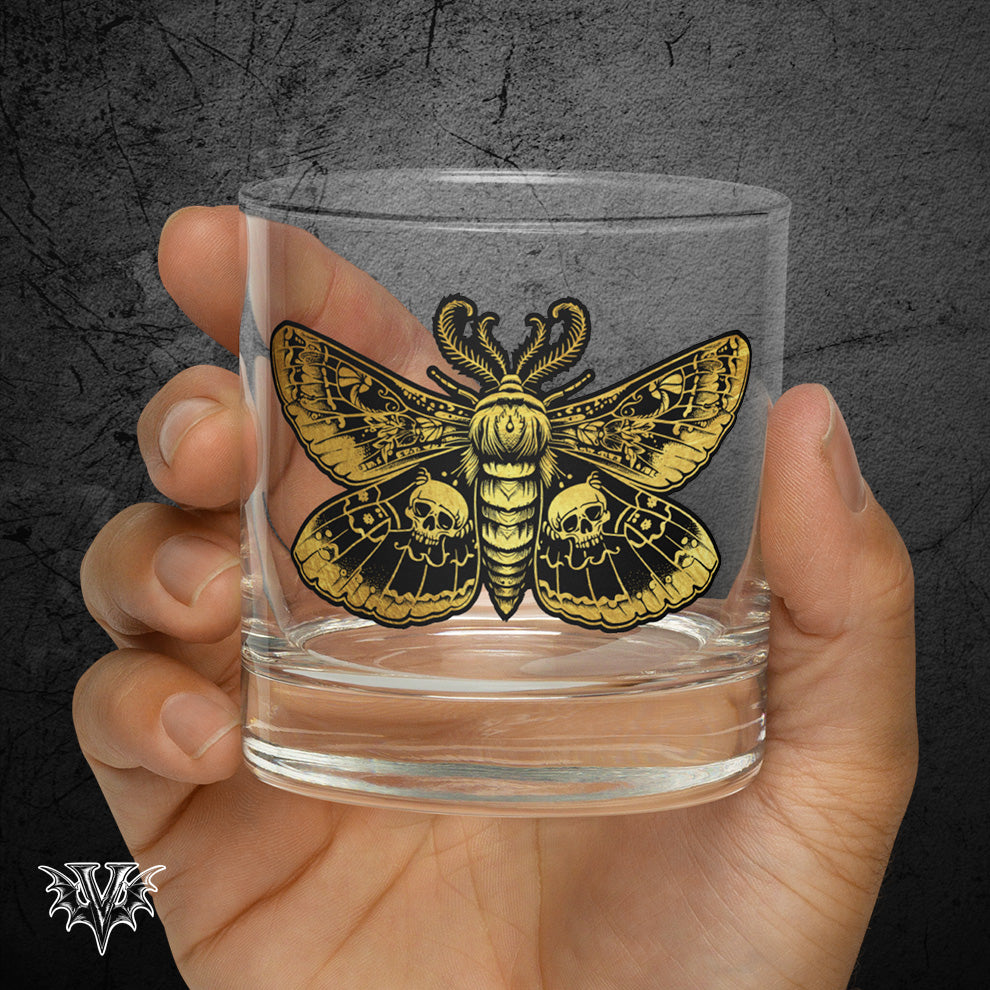 Death Moth Rocks Glass