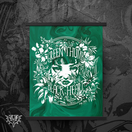 Green Thumb Black Heart Poster