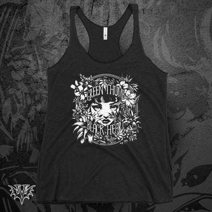 Green Thumb Black Heart Racerback Tank