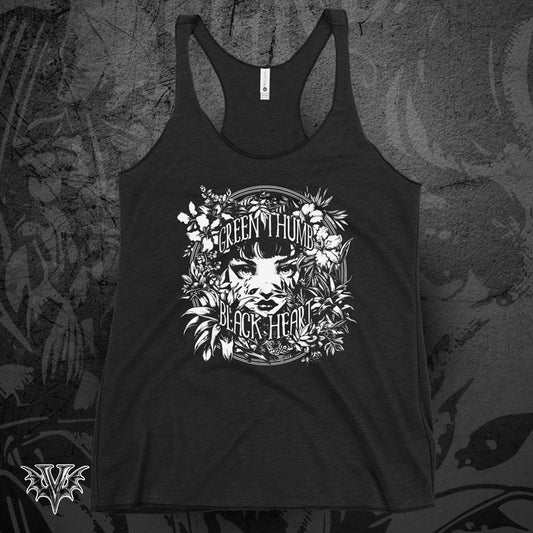 Green Thumb Black Heart Racerback Tank