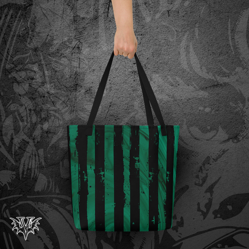 Green Thumb Black Heart Carryall Tote